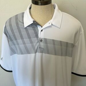 adidas white with grey climachill 2XL golf shirt with coca cola label